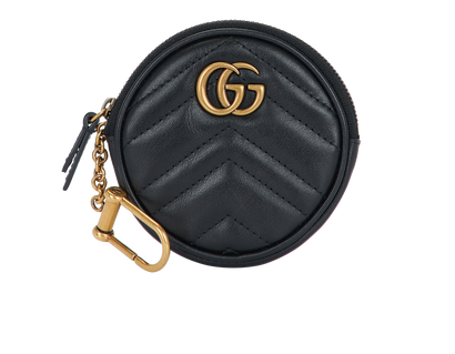 Gucci GG Marmont Coin Purse, &pound;210, Accessories, Black, Leather, Front view